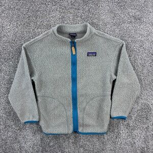 Patagonia Cozy Toasty Jacket Baby Kids‎ 5T Gray Retro Pile Fleece Outdoor 61190